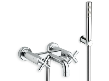 EXCLUSIVE CRIEV180 - Wall-mounted bathtub tap with hand shower by CRISTINA Rubinetterie - view 2